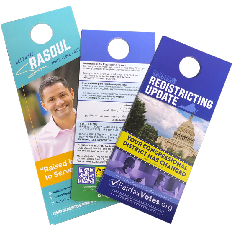 Political Door Hanger Printing  Purchase Political Campaign Door Hangers  Online at U.S. Press